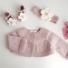 Coprispalle scaldacuore bambina neonata in pura lana merino - Beatrice