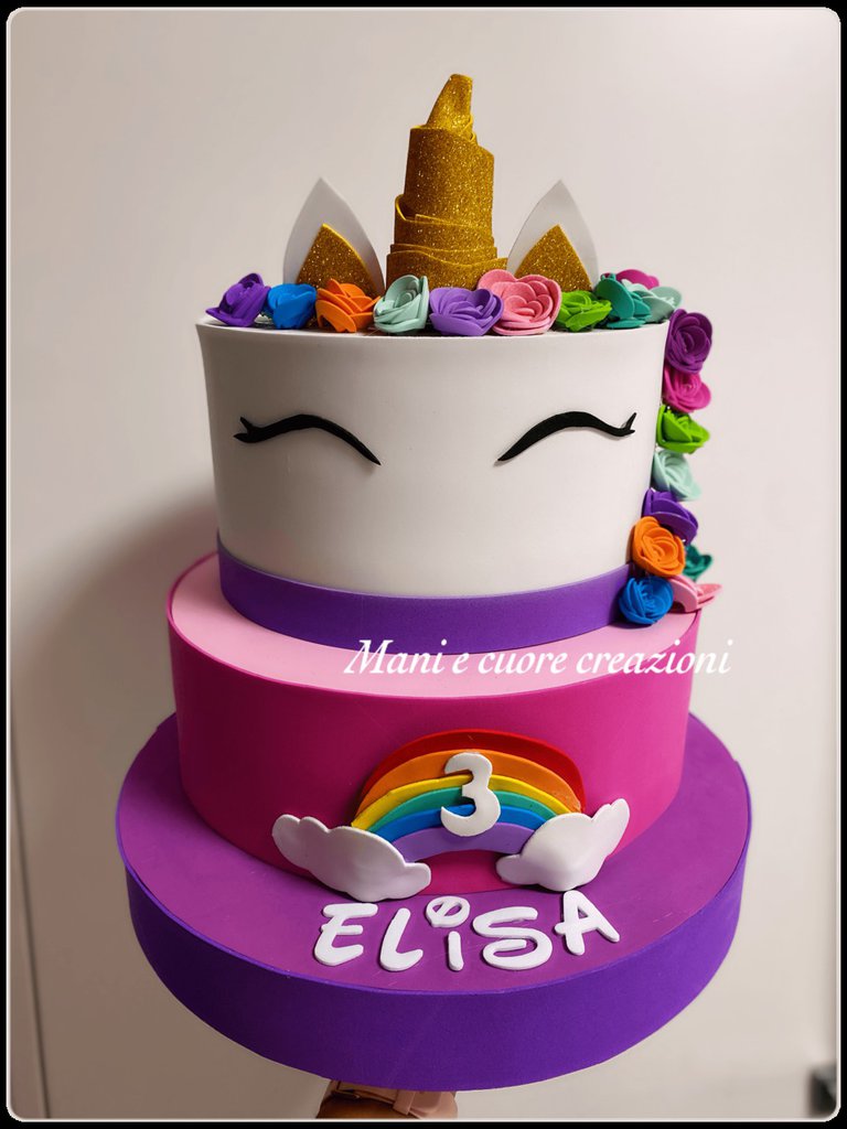 Creazioni - Decorazioni - Torta finta Unicorno