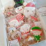 Scatola di biscotti natale decorati biscotti pasta frolla babbo natale biscotti biscotti natalizi scatola