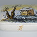 Scatola porta gioielli in ceramica di castelli dipinto a mano da maestri ceramisti cm 17x8,5x5