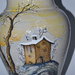 Vaso in ceramica di castelli dipinto a mano cm 23