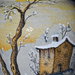 Vaso in ceramica di castelli dipinto a mano cm 23