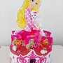 Centrotavola torta lecca lecca caramelle festa Barbie personalizzato