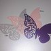 Farfalle segnaposto per bicchiere perlate rosa - n. 10 pz