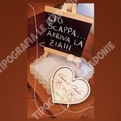 Portafedi cuore in legno personalizzato
