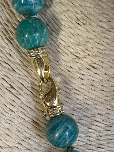 5 Fili Di Perline Amazzonite Naturale 4mm, Smerigliate, Per Creazione Gioielli Fai Da Te, 39,5 Cm