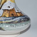 Bottiglia collo stretto in ceramica di Castelli dipinta a mano cm 32
