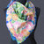 foulard di seta pura dipinto a mano - esclusivo e unico