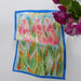 piccolo dipinto su pura seta - tulipani 25x35 cm