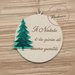Pallina di Natale addobbo decorazione albero in legno con albero in plex personalizzabile