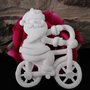 Babbo Natale su bici  in gesso ceramico profumato 