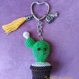 Portachiavi a forma di cactus, ciondolo portafortuna da donna, regalo