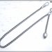 Catena per orologio da tasca, modello spiga, cm.35, catenella aggiuntiva con pendente, attacco con moschettone
