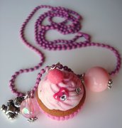 collana cupcake kawaii rosa