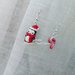 Orecchini natalizi pinguino con sciarpa e bastoncino di zucchero regalo ragazza bambina 