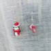 Orecchini natalizi pinguino con sciarpa e bastoncino di zucchero regalo ragazza bambina 