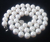 Collana donna di perle di conchiglia Akoya naturali da 8 mm chakra cristalloterapia