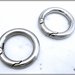 Moschettone anello, Ø 32 mm. colore argento - 2 pezzi