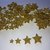 Set di stelline fustellate in gomma crepla glitter oro - conf. da n. 100 pz