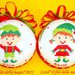 Palline di Natale ELFO personalizzate con nome -punto croce- Confezione regalo in OMAGGIO! ELFI
