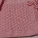 Coprifasce per  neonata in pura lana merino rosa con laccetti laterali