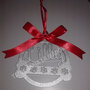 Pallina di Natale per gli amici a 4 zampe in legno con nome e decorazioni 