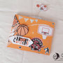 mini album portamancia a tema basket biglietto d'auguri originale