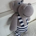 NICI Magnete Peluche Ippopotamo 12 Cm - Linea Wild, Colore Grigio, 47955.NIC - Giocattolo Magnetico