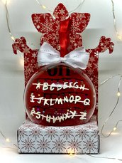 Pallina di Natale decorata con Effetto 3D - Stranger Things Demogorgone