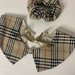 Colletto staccabile tartan beige