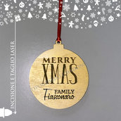 Pallina di Natale "Merry Christmas - Family"