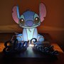 SoftLight "Stitch" - Lampada in legno dipinta a mano