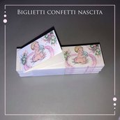 Bigliettini bomboniere Nascita/Battesimo “bambina con orsetto” – Conf. da n. 100 