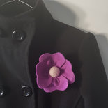 Spilla Grande A Fiore Di Rosa Fatta A Mano In Tessuto - Accessorio Floreale Oversize Per Donna E Uomo, Perfetta Per Matrimoni, Danze, Banchetti E Abiti Eleganti - 3