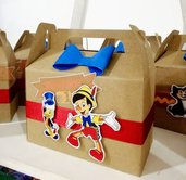 Scatolina box bomboniera compleanno festa Pinocchio