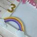 Cornice unicorno glitter compleanno bimba arcobaleno 