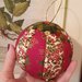 Palla per albero di Natale decorate con tessuto 