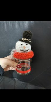 Barattolino natalizio con pupazzo di neve 