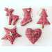 4 addobbi natalizi stella guanti albero cuore colori tessuto a richiesta