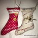 Calza della befana in feltro o tessuto da appendere all’albero o al camino  addobbo di Natale personalizzabile 