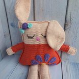 Peluche, Pupazzo, Bambola, Il piccolo coniglietto azzurro, AMIGURUMI uncinetto... per bambini e
