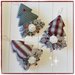 Alberello natalizio in cotone a righe bordeaux e beige