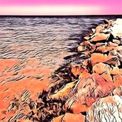 Prospettiva del mare di Misano Adriatico 