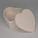 Scatola bomboniera in terracotta bianca forma cuore cm 14