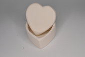 Scatola bomboniera in terracotta bianca forma cuore cm 12