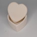 Scatola bomboniera in terracotta bianca forma cuore cm 12