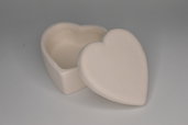 Scatola bomboniera in terracotta bianca forma cuore cm 10