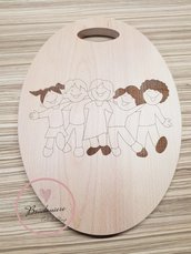 Tagliere in legno personalizzabile idea regalo maestra