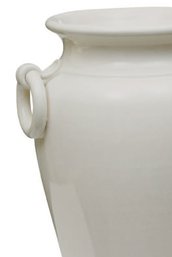 Vaso anfora portaombrelli in ceramica di Castelli bianco