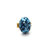 Anello con pietra artigianale azzurra 